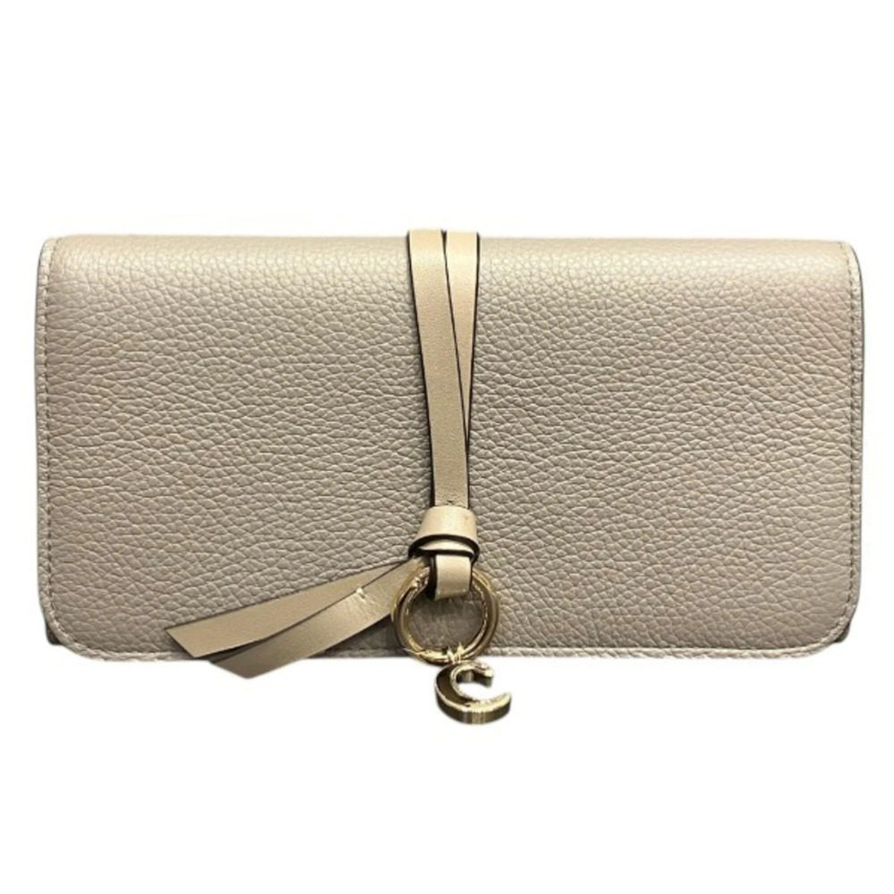 ChloΓ© Chloe CHC21WP942F57 Leather Alphabet Long Wallet for Women